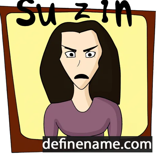 cartoon of the name Suzan