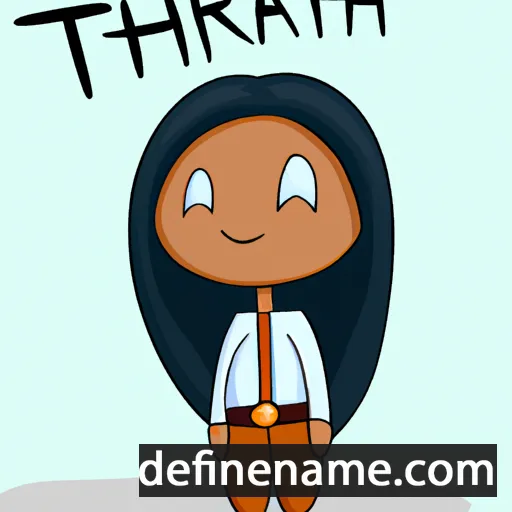 cartoon of the name Táhirih