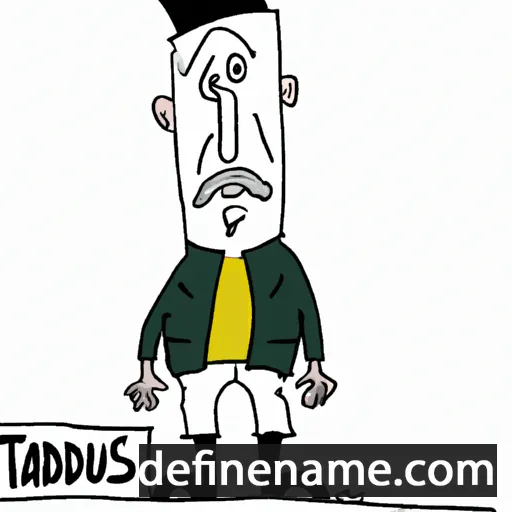 cartoon of the name Tadeusz