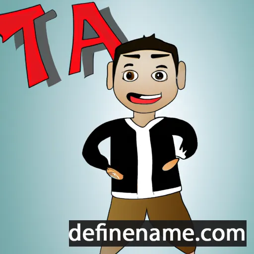 cartoon of the name Taha