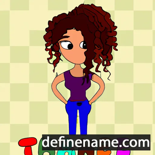 cartoon of the name Tahnee