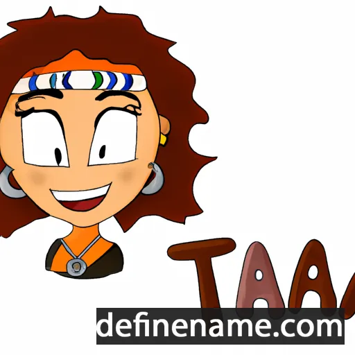 cartoon of the name Taja