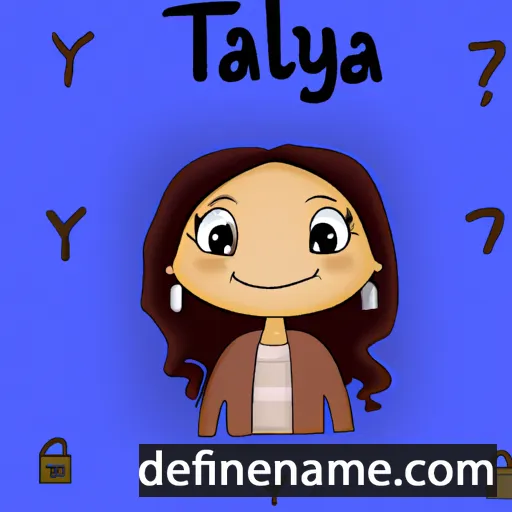 cartoon of the name Talya