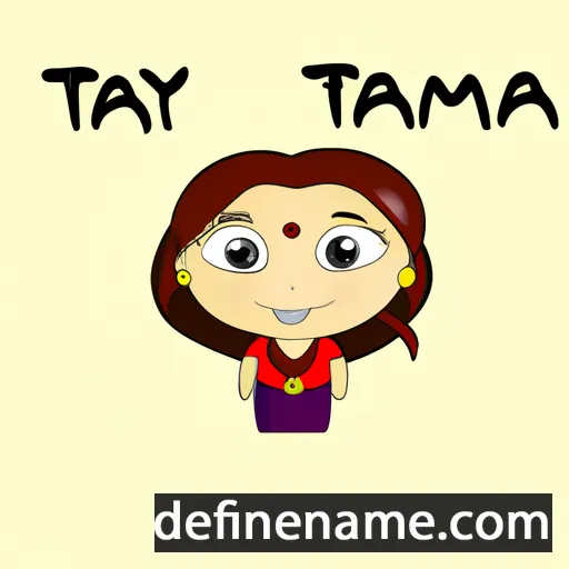 cartoon of the name Tamya