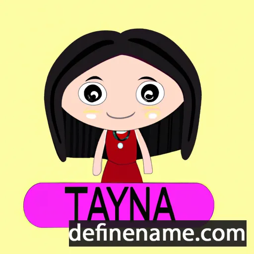 cartoon of the name Taniya