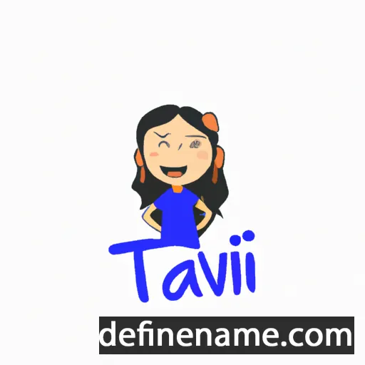 cartoon of the name Tanvi