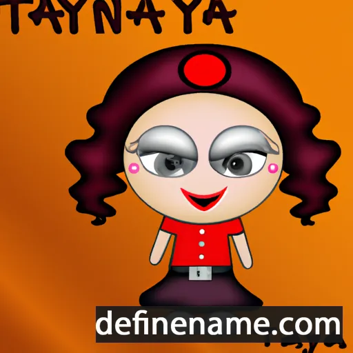 cartoon of the name Tanya