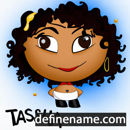 cartoon of the name Tasha