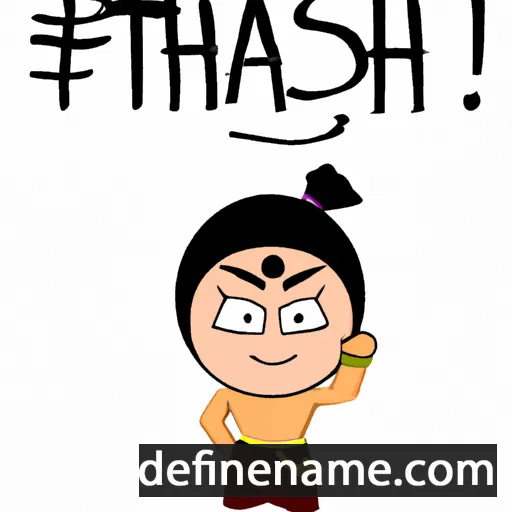 cartoon of the name Tashi