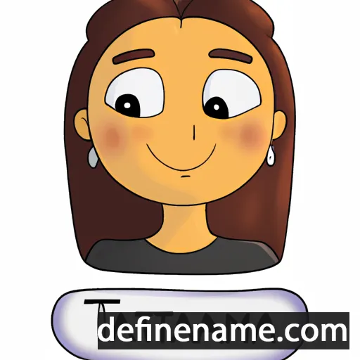 cartoon of the name Tatiana