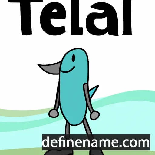 cartoon of the name Teal