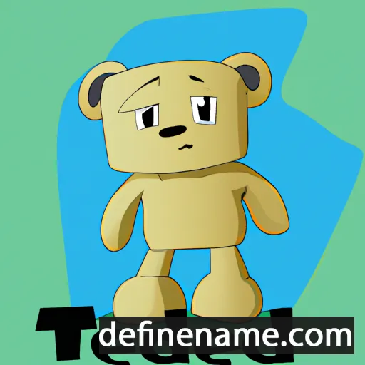 cartoon of the name Teddie