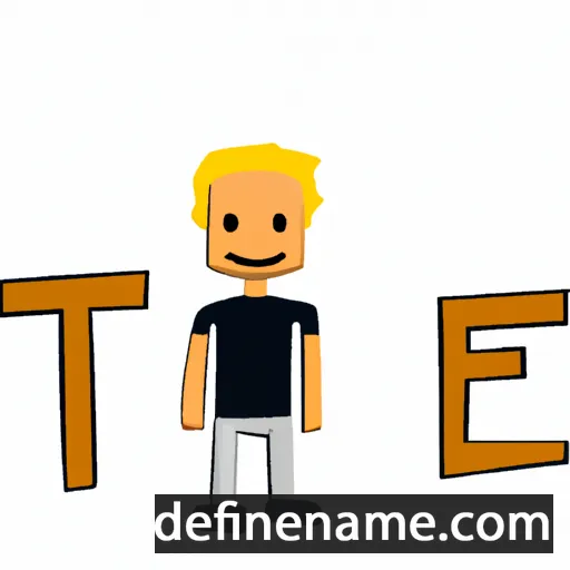 cartoon of the name Teige