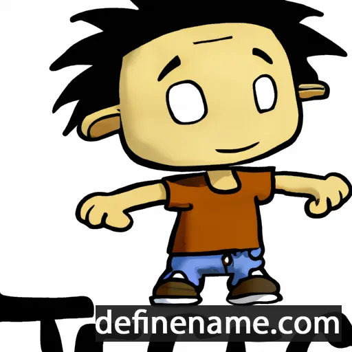 cartoon of the name Teigue