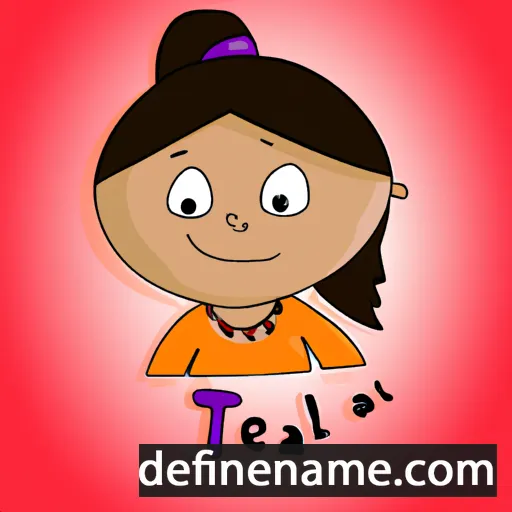 cartoon of the name Tejal