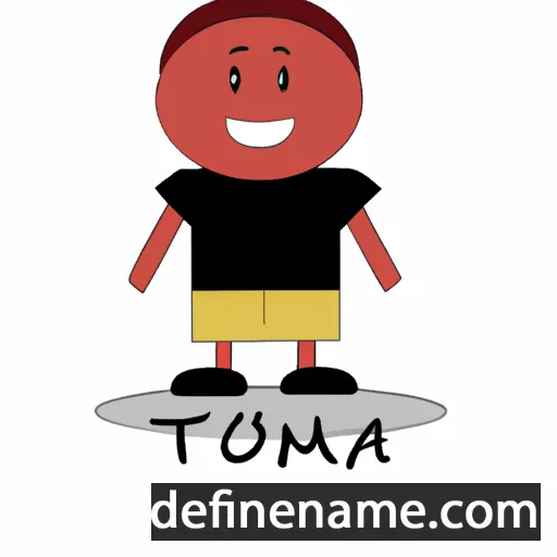 cartoon of the name Te'oma