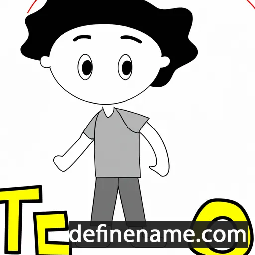 cartoon of the name Téo