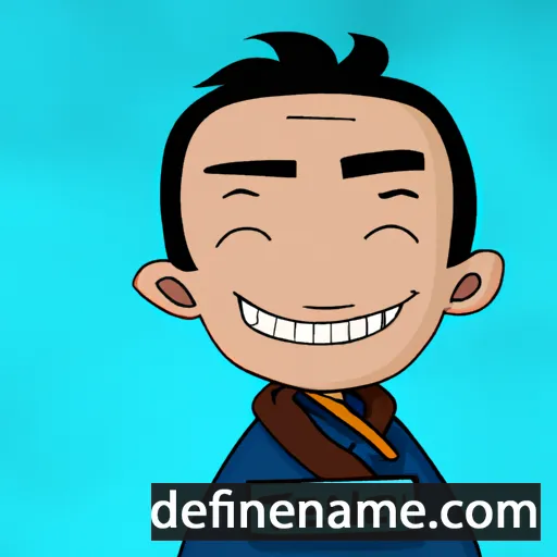 cartoon of the name Tenzin