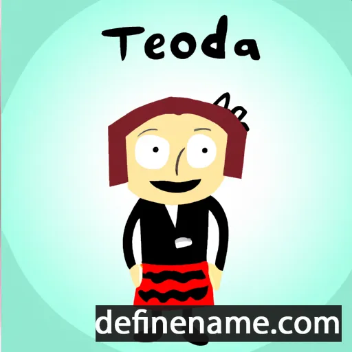 cartoon of the name Teodozja