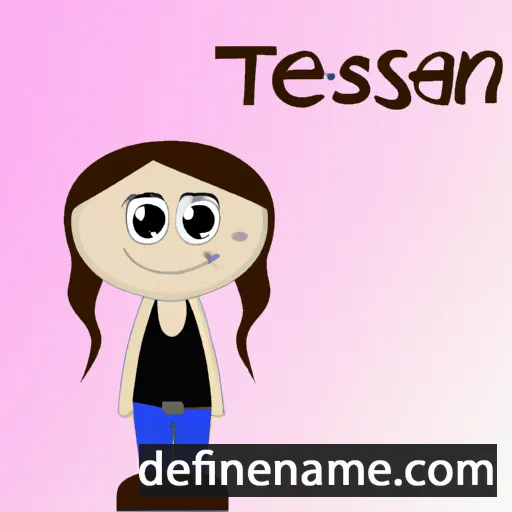 cartoon of the name Tessan