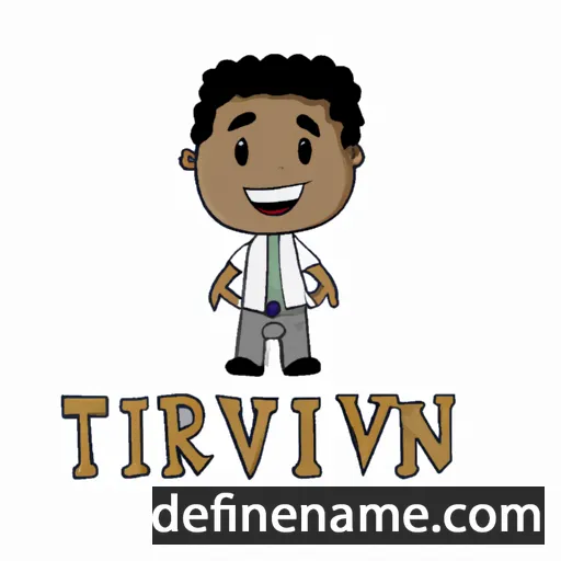 cartoon of the name Tevin