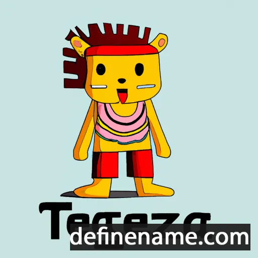 cartoon of the name Tezcatlipoca