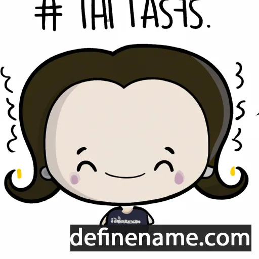 cartoon of the name Thaís