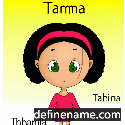 cartoon of the name Thamina