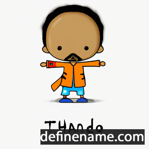 cartoon of the name Thando