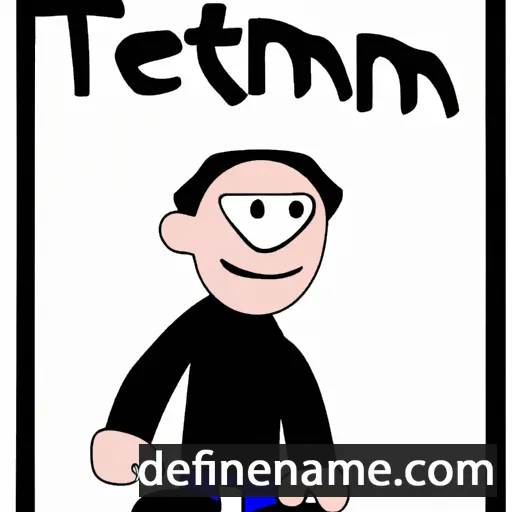 cartoon of the name Thijmen