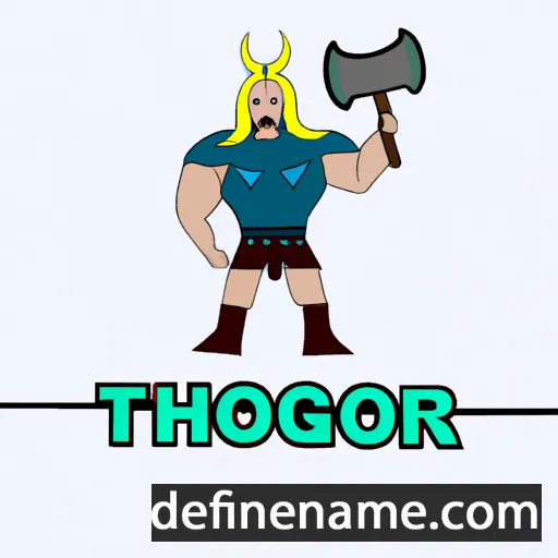 cartoon of the name Thor