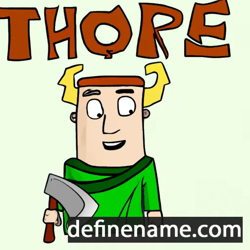 cartoon of the name Thore