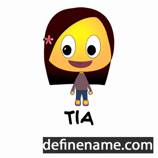 cartoon of the name Tia