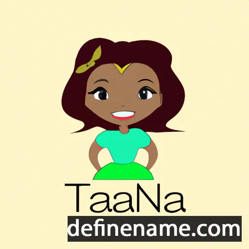 cartoon of the name Tiana