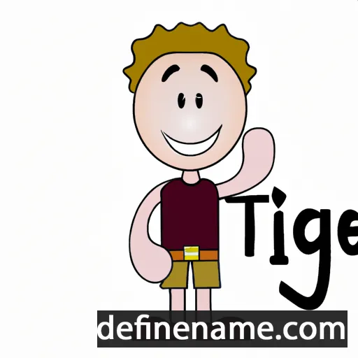 cartoon of the name Tighe