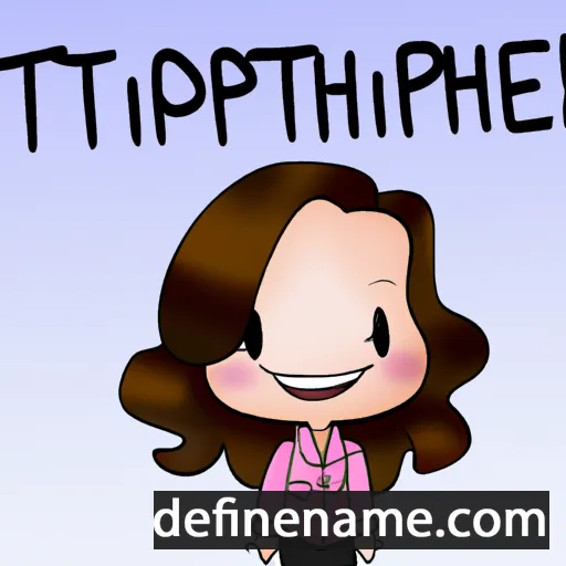 cartoon of the name Tiphanie