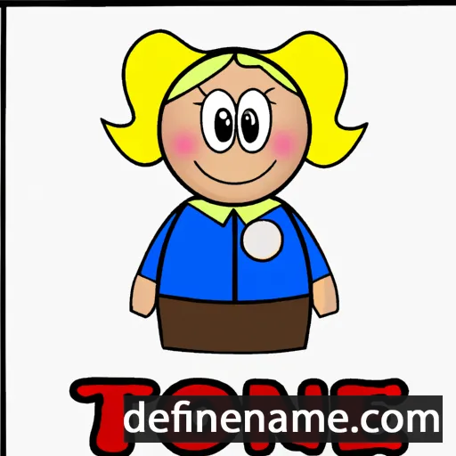 cartoon of the name Tonje