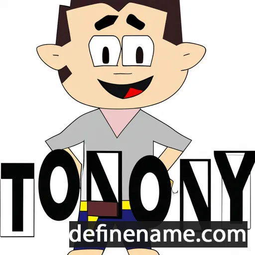 cartoon of the name Tony