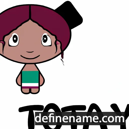 cartoon of the name Toya