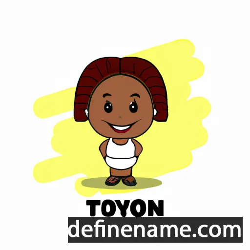 cartoon of the name Toyin