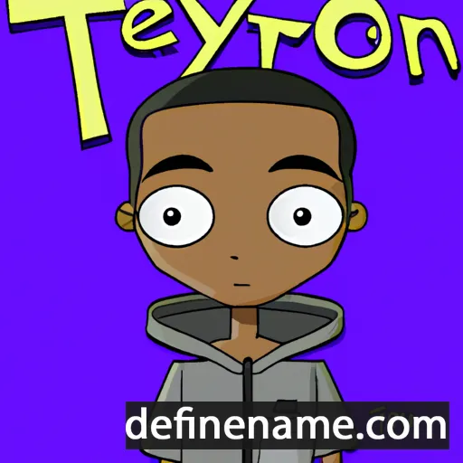 cartoon of the name Treyvon