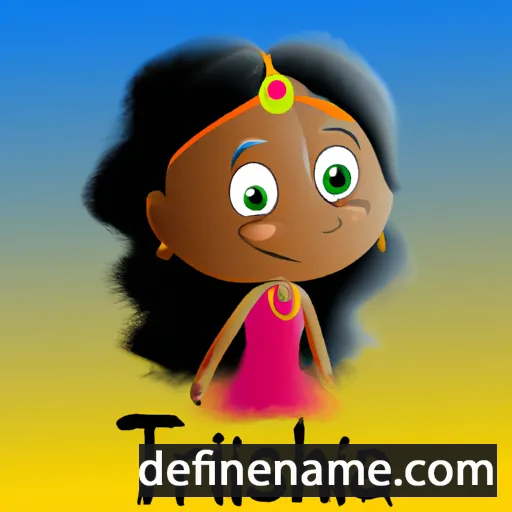 cartoon of the name Trishna