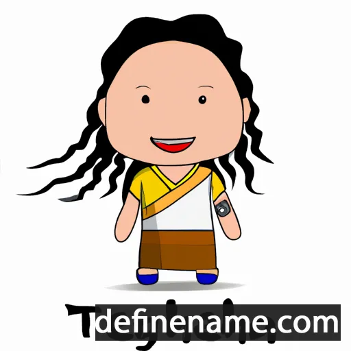 cartoon of the name Tshering