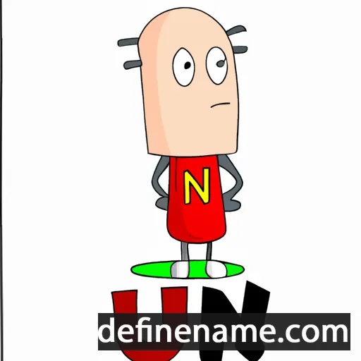 cartoon of the name Unn