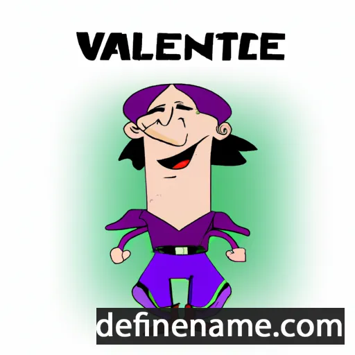 cartoon of the name Valente