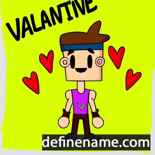 cartoon of the name Valentín