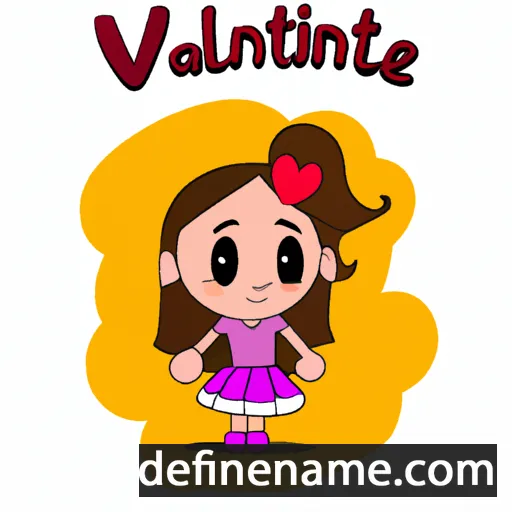 cartoon of the name Valentína