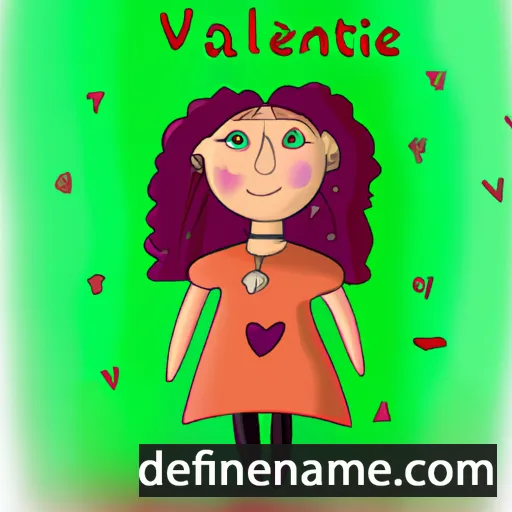 cartoon of the name Valentīna