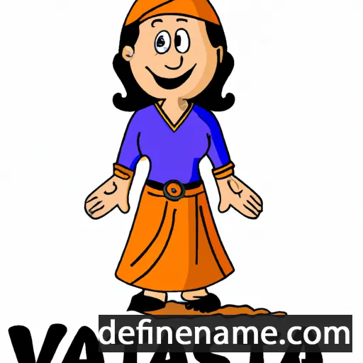 cartoon of the name Vasanta