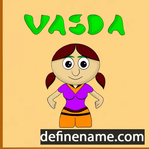 cartoon of the name Vasuda